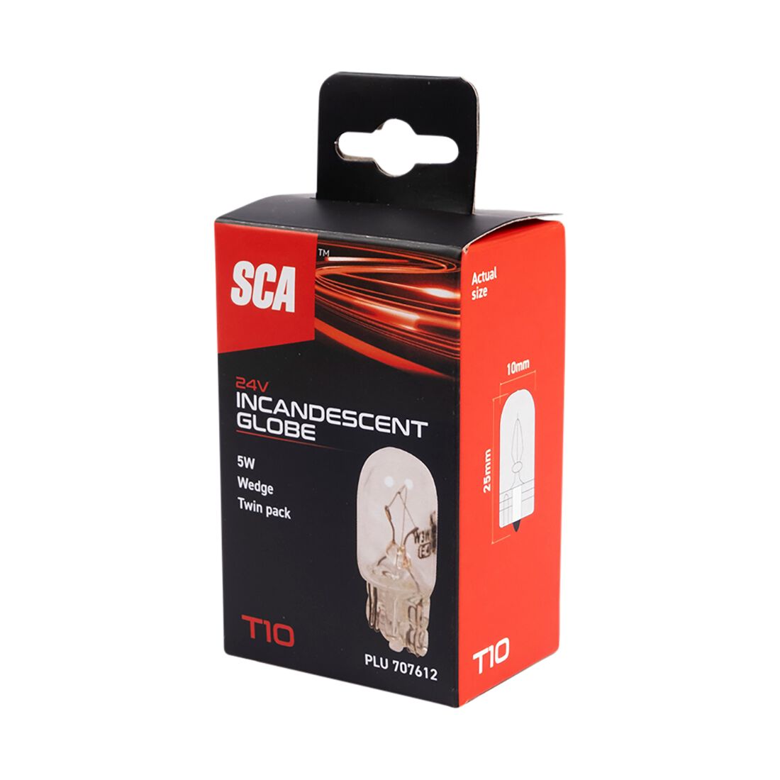 SCA Incandescent Globe - T10 24V 5W - 2 Pack, , scaau_hi-res