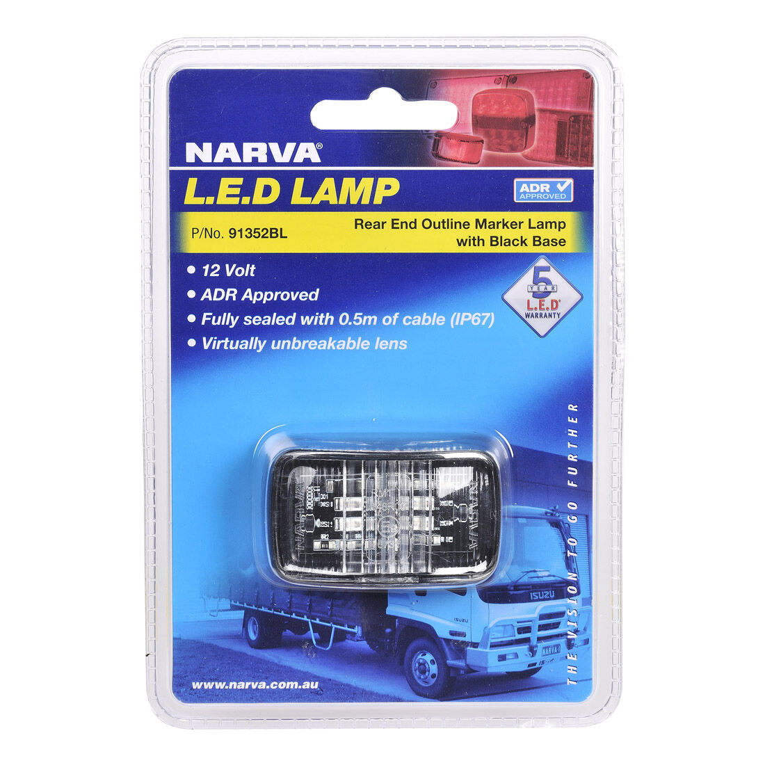 Narva Trailer Lamp REOM Red, , scaau_hi-res