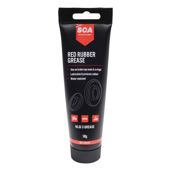 SCA Red Rubber Grease Tube 100g Supercheap Auto