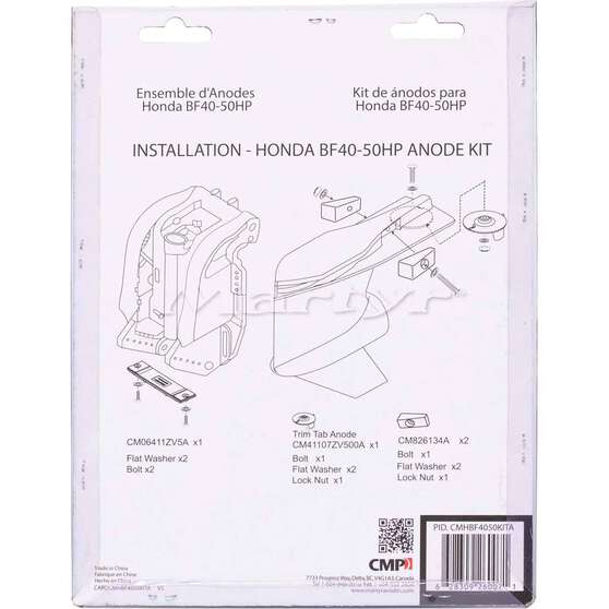 Martyr Alloy Outboard Anode Kit - CMHBF4050KITA, , scaau_hi-res