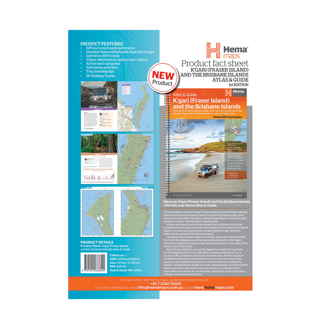 Hema K'gari (Fraser Island) Atlas & Guide &ndash; 1st Edition, , scaau_hi-res