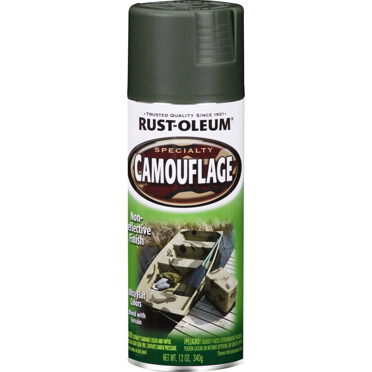 Rust-Oleum Camo Enamel Paint, Forest Green - 340g, , scaau_hi-res