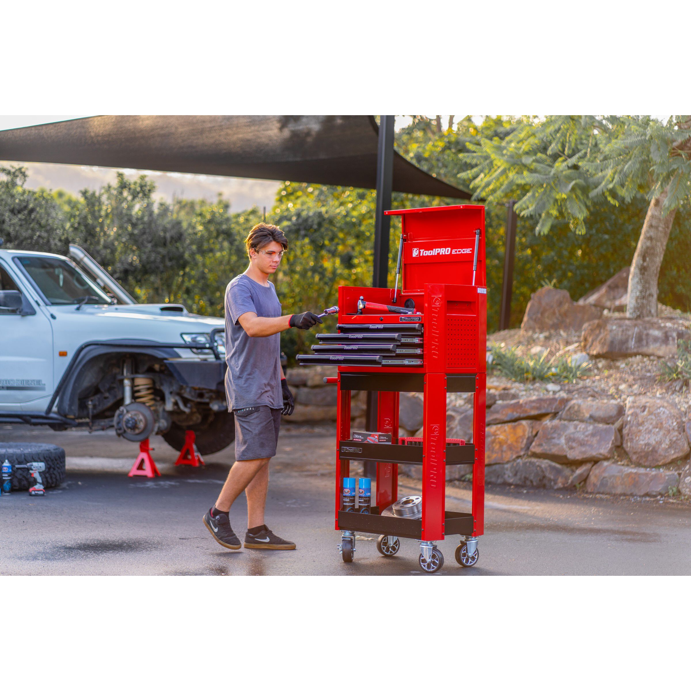 ToolPRO Edge Series Service Cart 3 Shelf 28 Inch, , scaau_hi-res