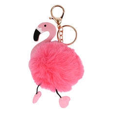 Pom Pom Keyring - Flamingo, , scaau_hi-res