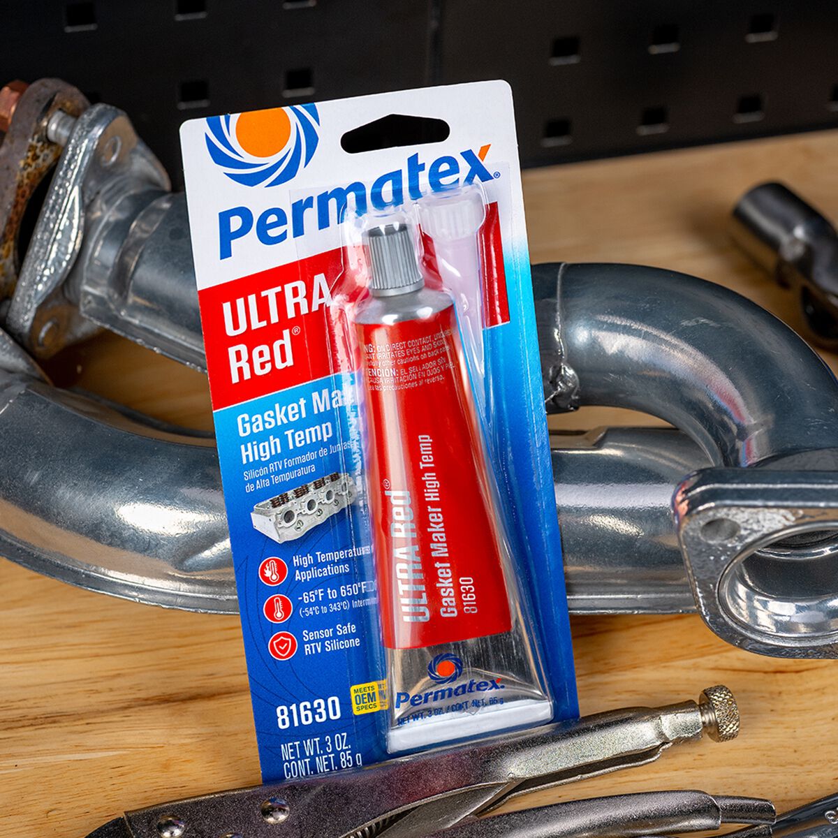 Permatex Gasket Maker, High Temperature Ultra Red 85g, , scaau_hi-res