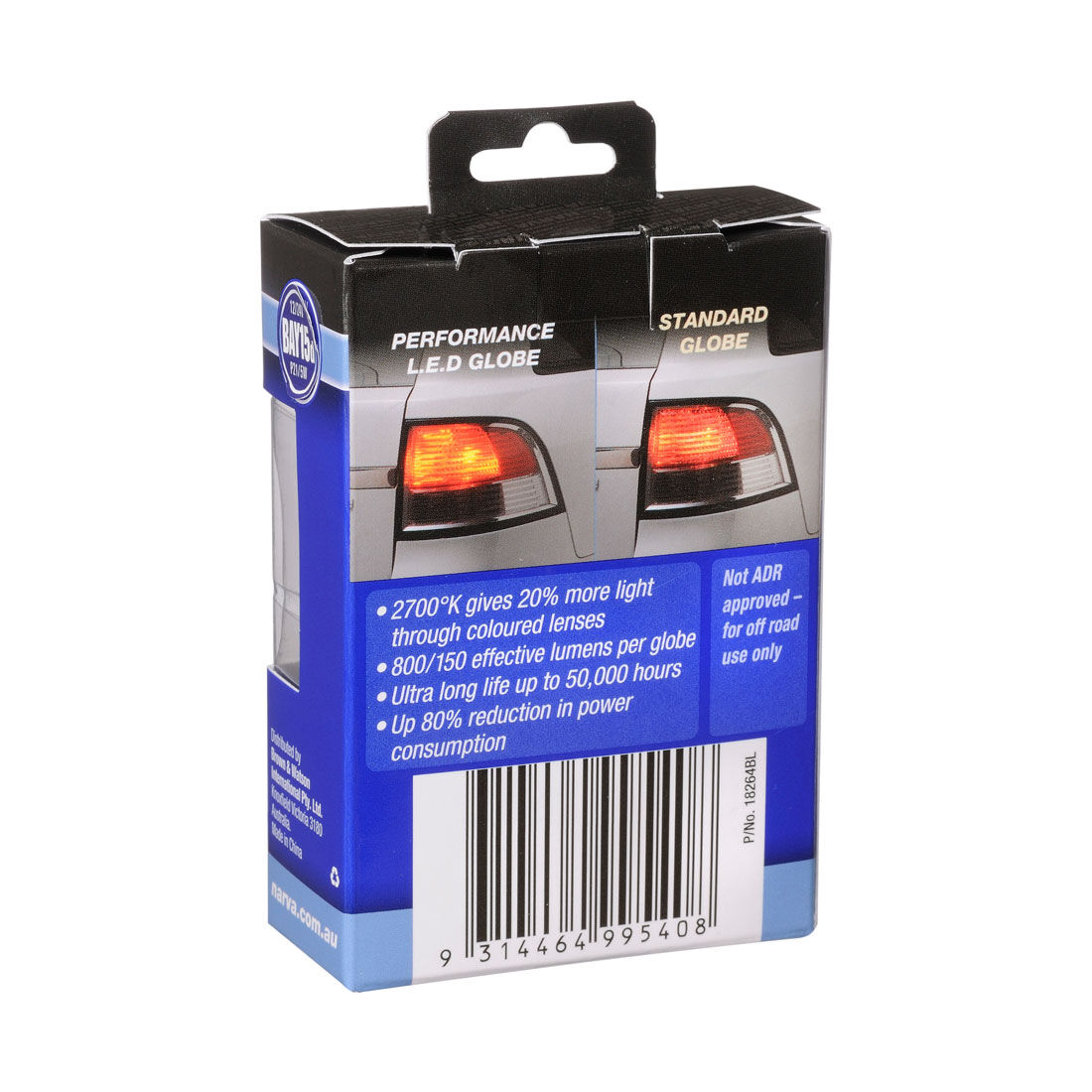 Narva Automotive Globes - Performance LED Bayonet 12/24V, P21/5W, BAY15D, , scaau_hi-res