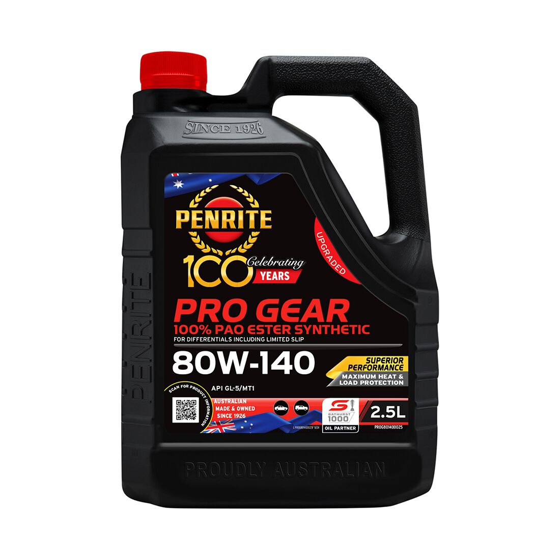 Penrite Pro Gear Oil - 80W-140 2.5 Litre, , scaau_hi-res
