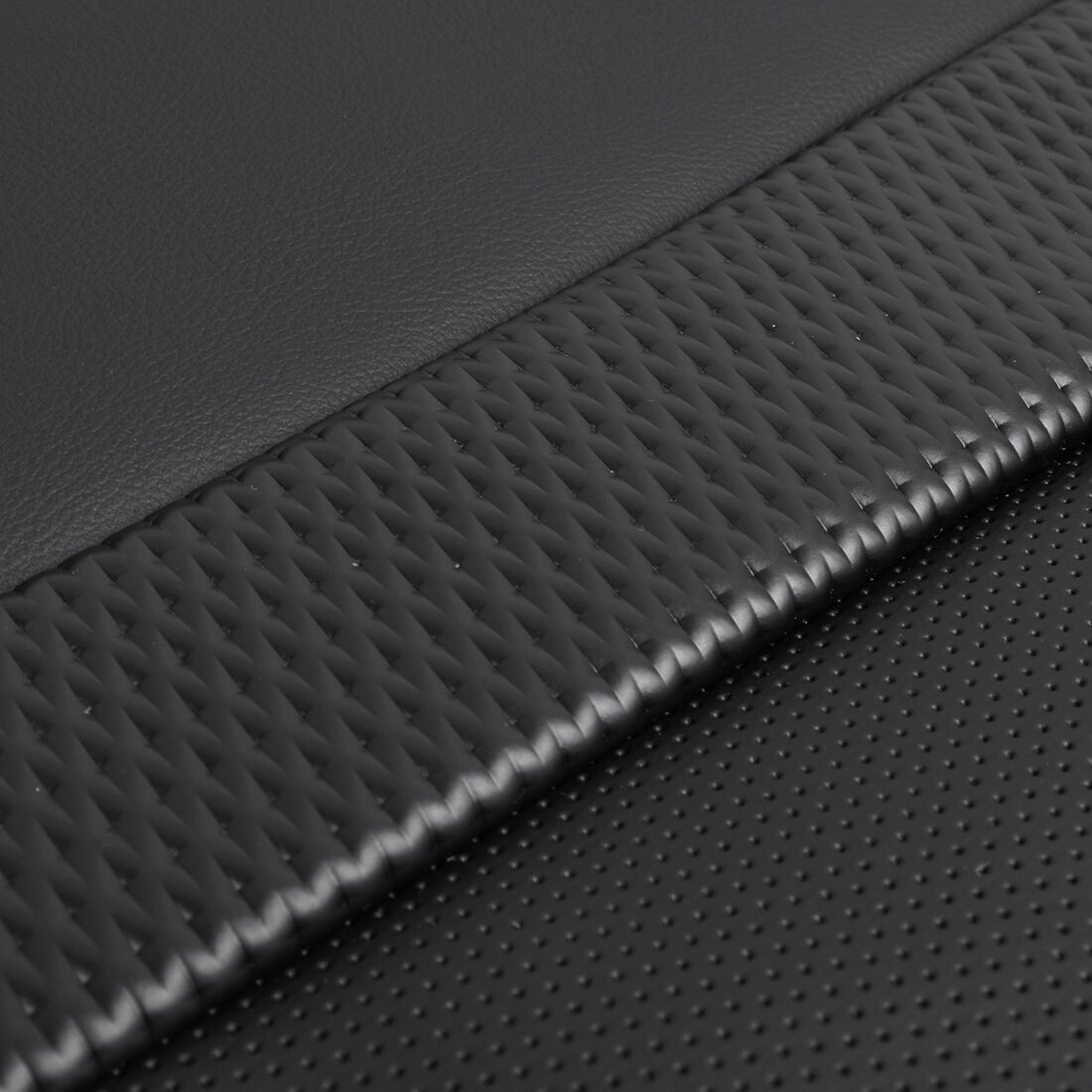 SCA Leather Look Seat Covers Black Adjustable Headrests Airbag Compatible 30SAB, , scaau_hi-res