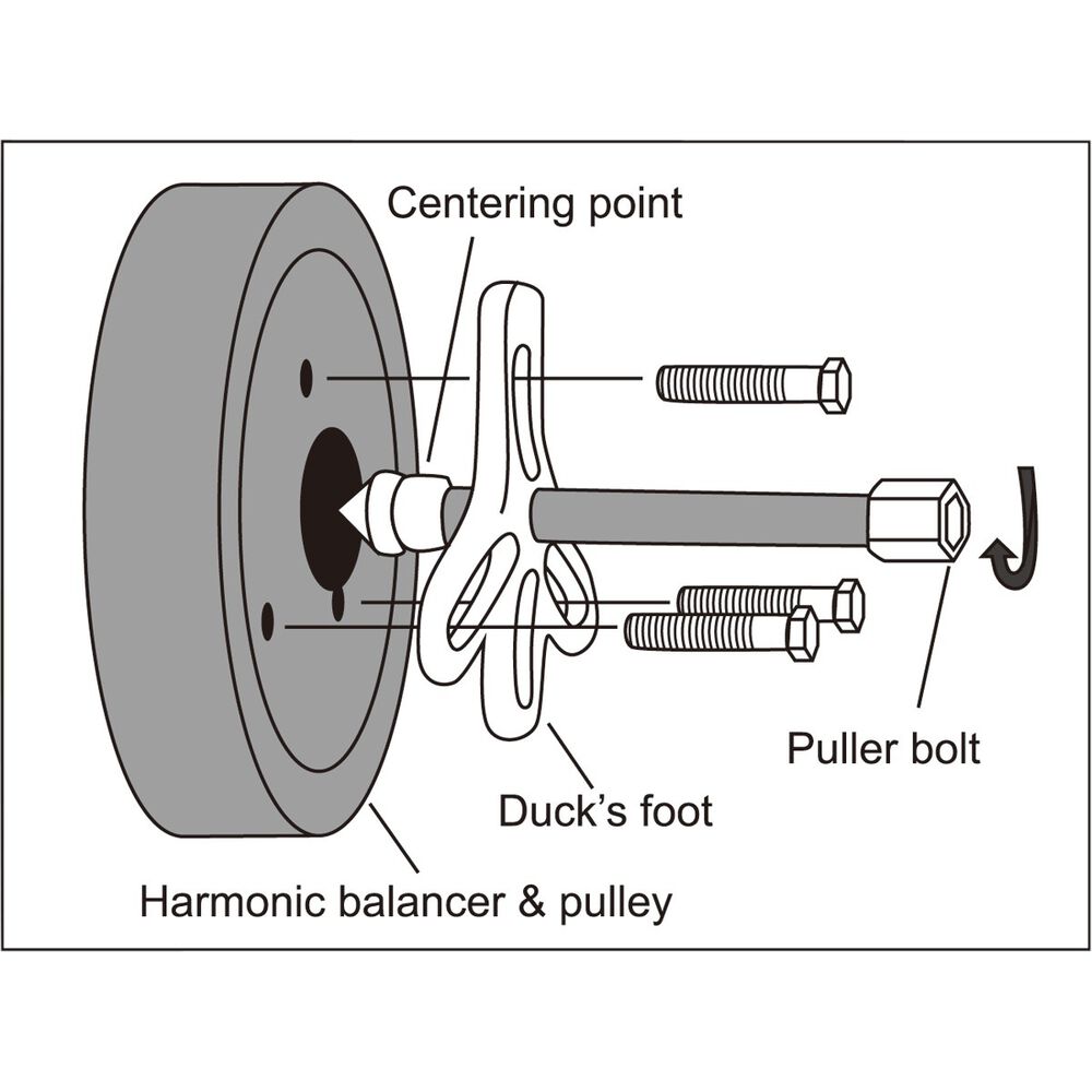 ToolPRO Harmonic Balancer Puller Kit 13 Piece