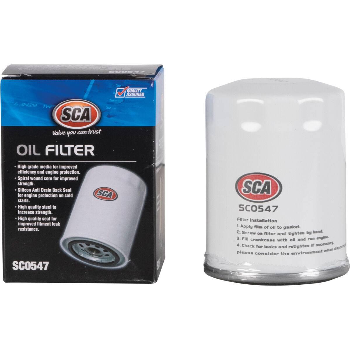SCA Oil Filter SCO547 (Interchangeable with Z547), , scaau_hi-res