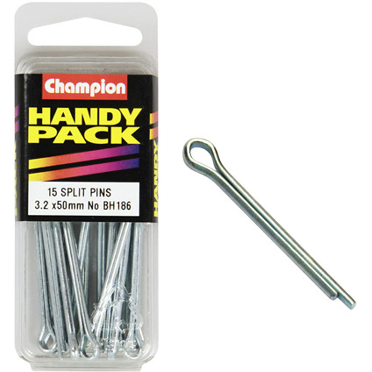 Champion Handy Pack Split Pins BH186, 3.2mm X 50mm, , scaau_hi-res