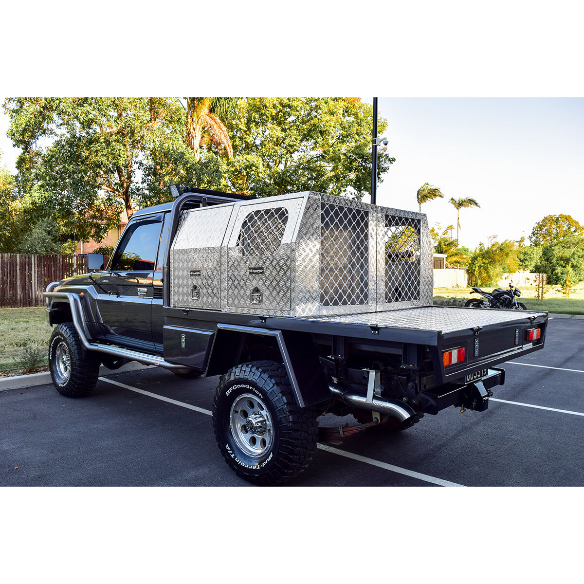 ToolPRO Dog Box - Modular, Aluminium Checker Plate, , scaau_hi-res