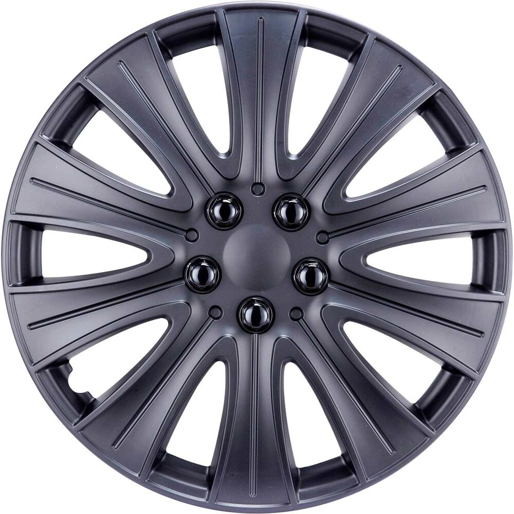 Street Series Wheel Covers Stealth 15in, Matte Black, 4 Pack Supercheap Auto