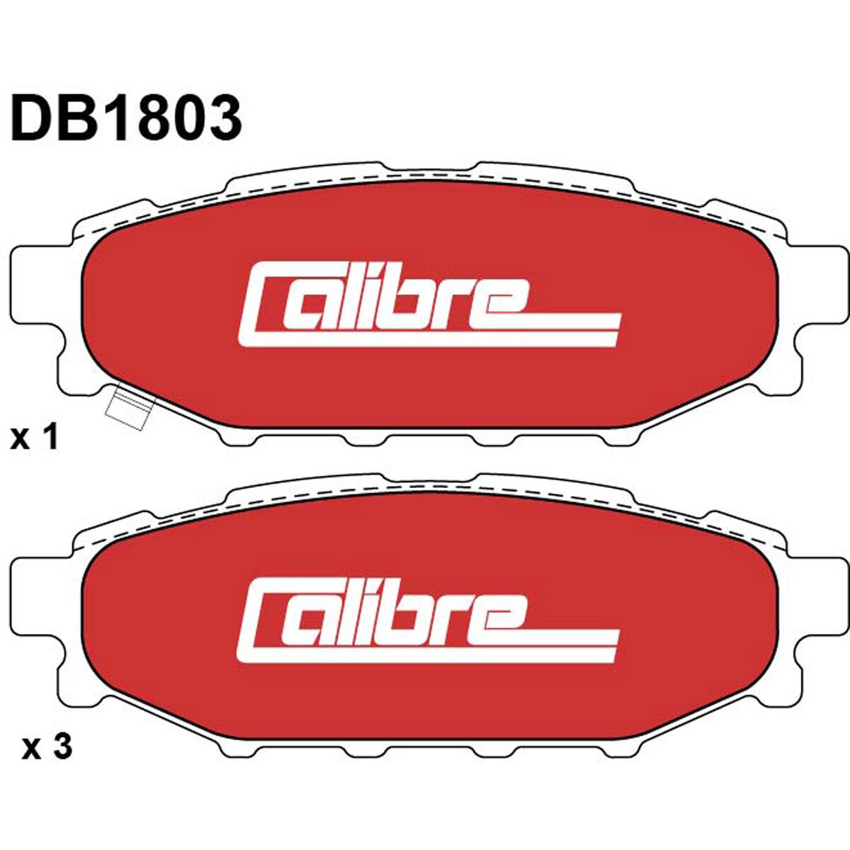 Calibre Disc Brake Pads DB1803CAL, , scaau_hi-res
