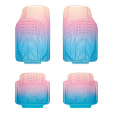 SCA Ombre Car Floor Mats PVC Pink/Blue Set of 4, , scaau_hi-res