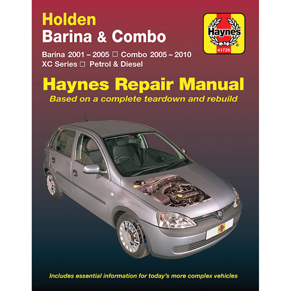 Haynes Car Manual For Holden Barina / Combo 2001 / 2010 5577