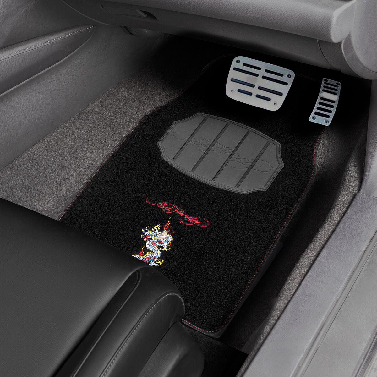 Floor Mats Ed Hardy Dragon Carpet 4pk, , scaau_hi-res