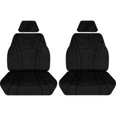 Getaway Neoprene Ready Made Seat Covers Front Pair Black suits Colorado/DMAX/MUX, , scaau_hi-res