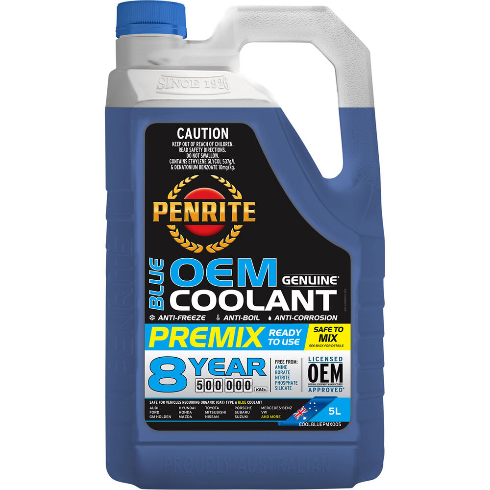 Penrite Blue Long Life Anti Freeze / Anti Boil Premix Coolant 5L