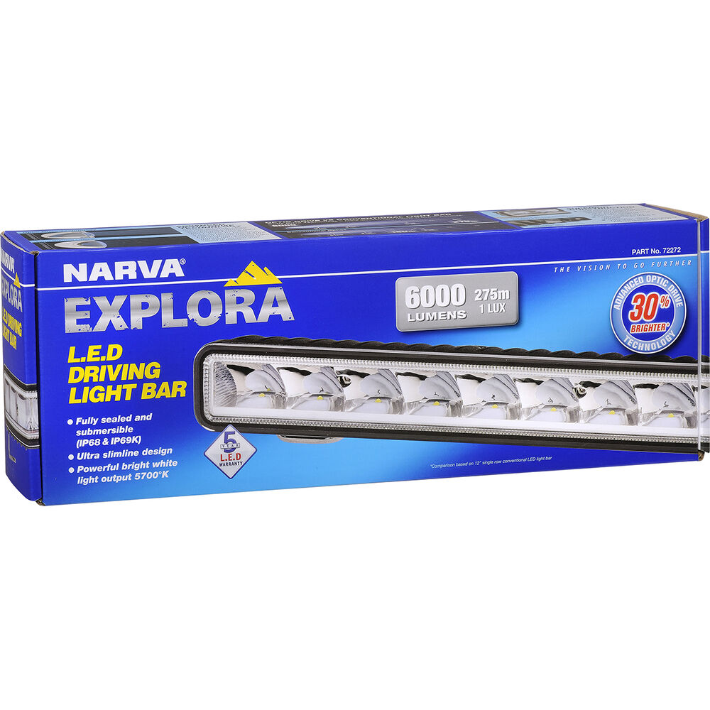 Narva Explora LED Driving Light Bar Single Row 22" Supercheap Auto
