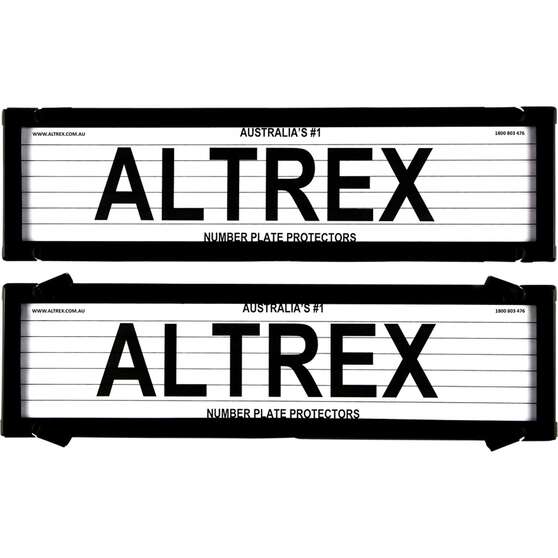 Altrex Number Plate Protector - 6 Figure Premium With Lines 6LPDB, , scaau_hi-res