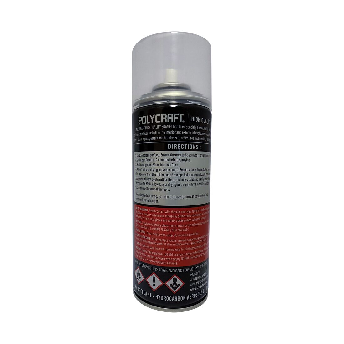 Polycraft Premium Enamel Spray Paint - Clear, , scaau_hi-res