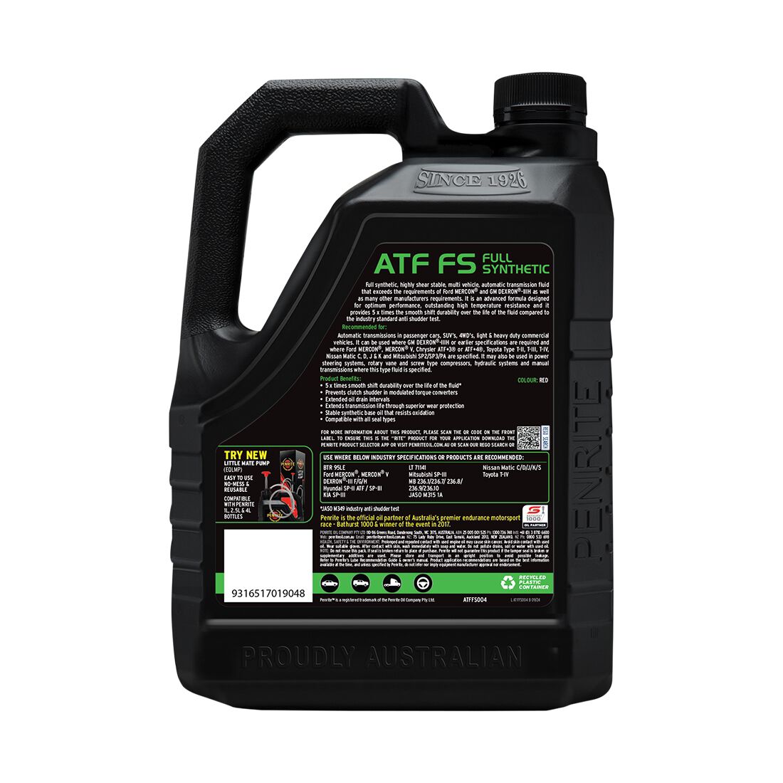 Penrite Automatic Transmission Fluid - FS, 4 Litre, , scaau_hi-res