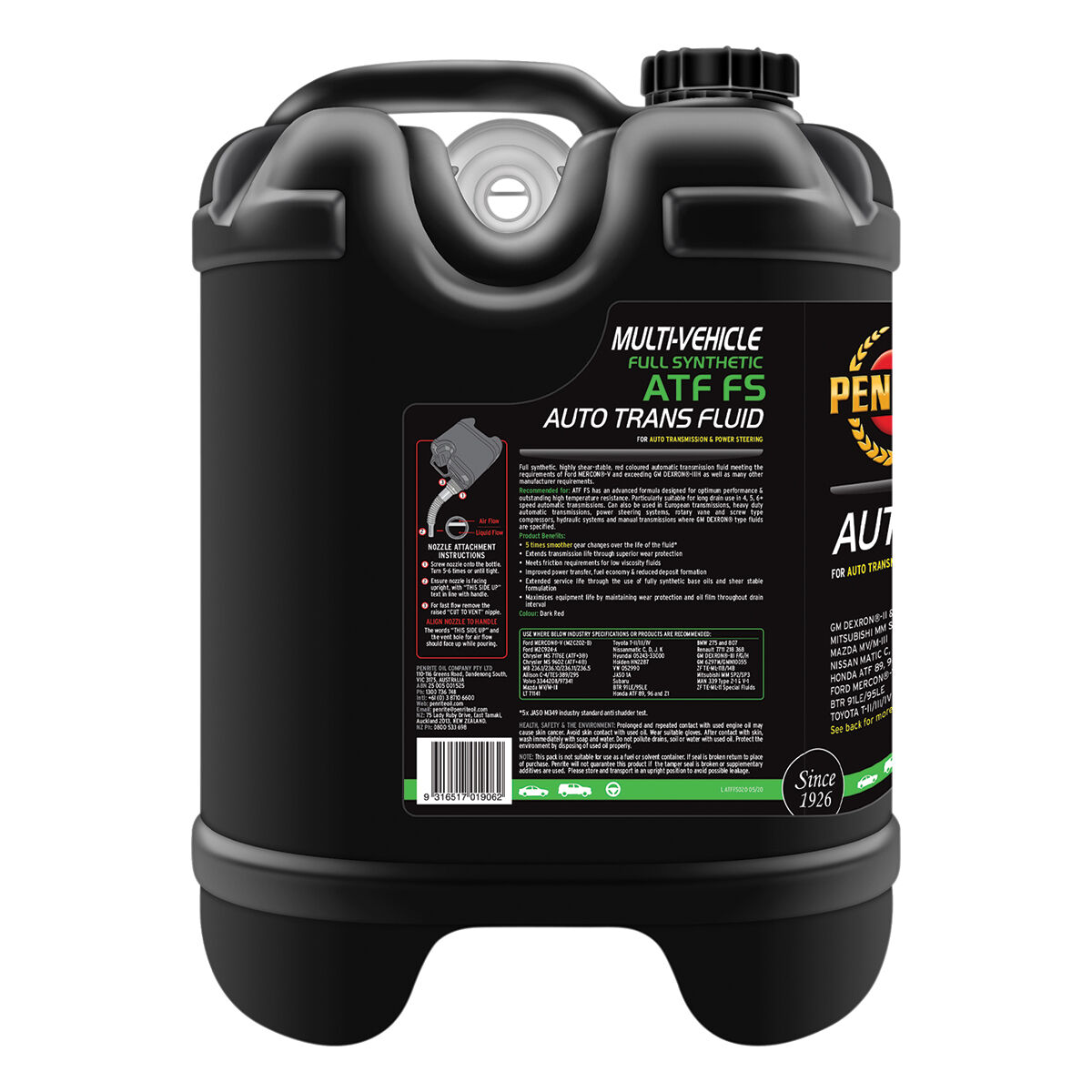 Penrite ATF FS Automatic Transmission Fluid 20 Litre, , scaau_hi-res