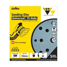 SIA Abrasives 150mm Wet & Dry Sanding Disc, 1948 Series, 8 Hole, 60 Grit, 5 Pack, , scaau_hi-res