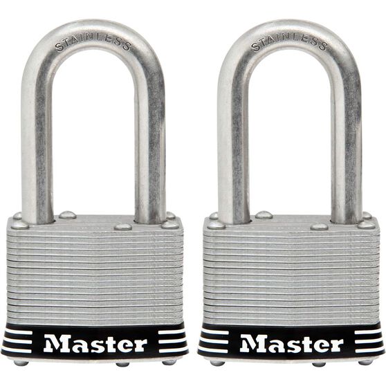 Master Lock Stainless Steel Padlock - 44mm, 2 Pack, , scaau_hi-res