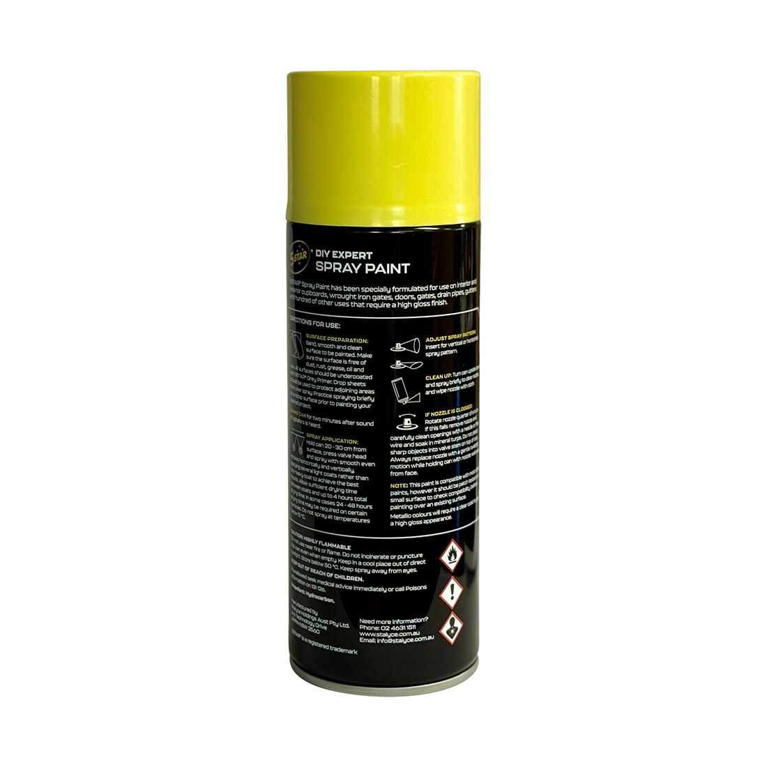 5 Star Enamel Spray Paint Primrose Yellow 250g, , scaau_hi-res