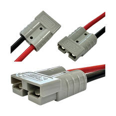 Ridge Ryder 50 AMP Plug - Battery Clamp, 30cm, 8 AWG, , scaau_hi-res