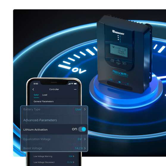 Renogy Rover Li 20A MPPT Solar Charge Controller, , scaau_hi-res