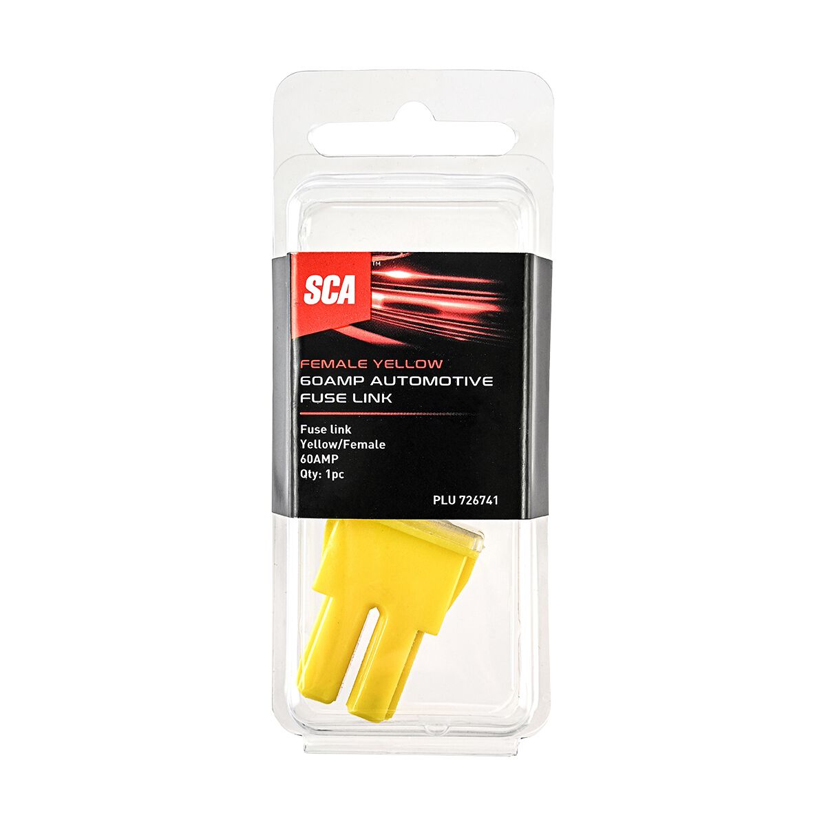 SCA Automotive Fuse Link - Female Standard, 60 Amp, Yellow, , scaau_hi-res