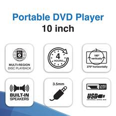 Laser 10" Portable DVD Player with Anti-Skip Technology DVD-PT-10D, , scaau_hi-res