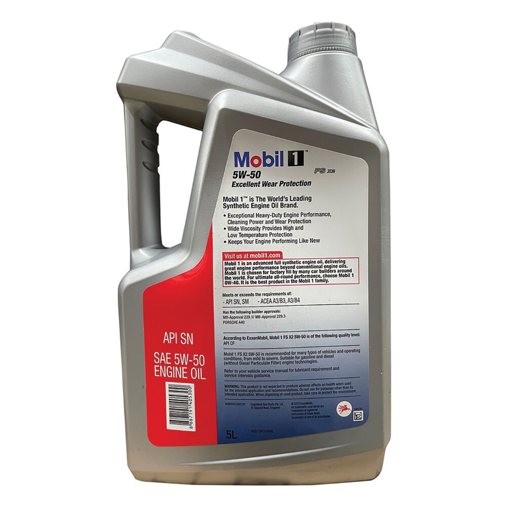 Mobil 1 FS X2 Engine Oil 5W50 5 Litre Supercheap Auto
