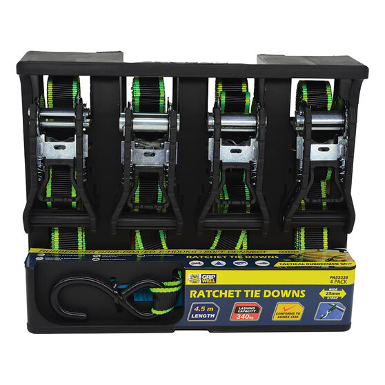 Gripwell Ratchet Tie Down Tactical 4pk 4.5m 340kg Supercheap Auto