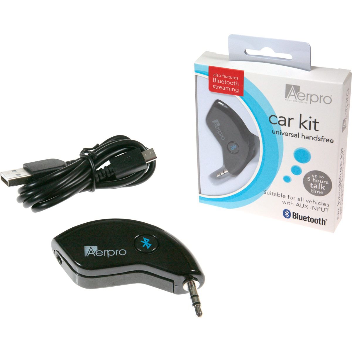 Aerpro bluetooth hands free car kit with fm transmitter and fast charge fmt255 deals