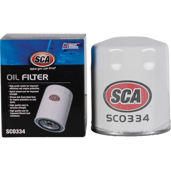 SCA Oil Filter SCO334 (Interchangeable with Z334), , scaau_hi-res