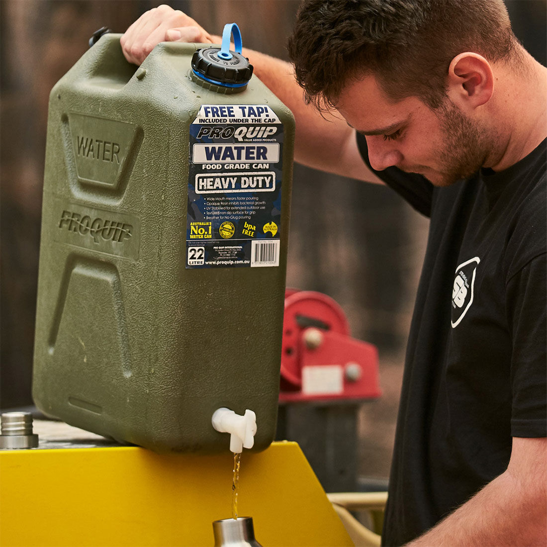 Pro Quip Water Carry Can - 22 Litre, Green, , scaau_hi-res