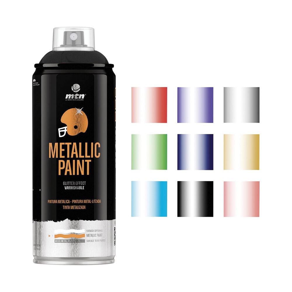 MTN Pro Metallic Black Spray Paint 400mL Supercheap Auto