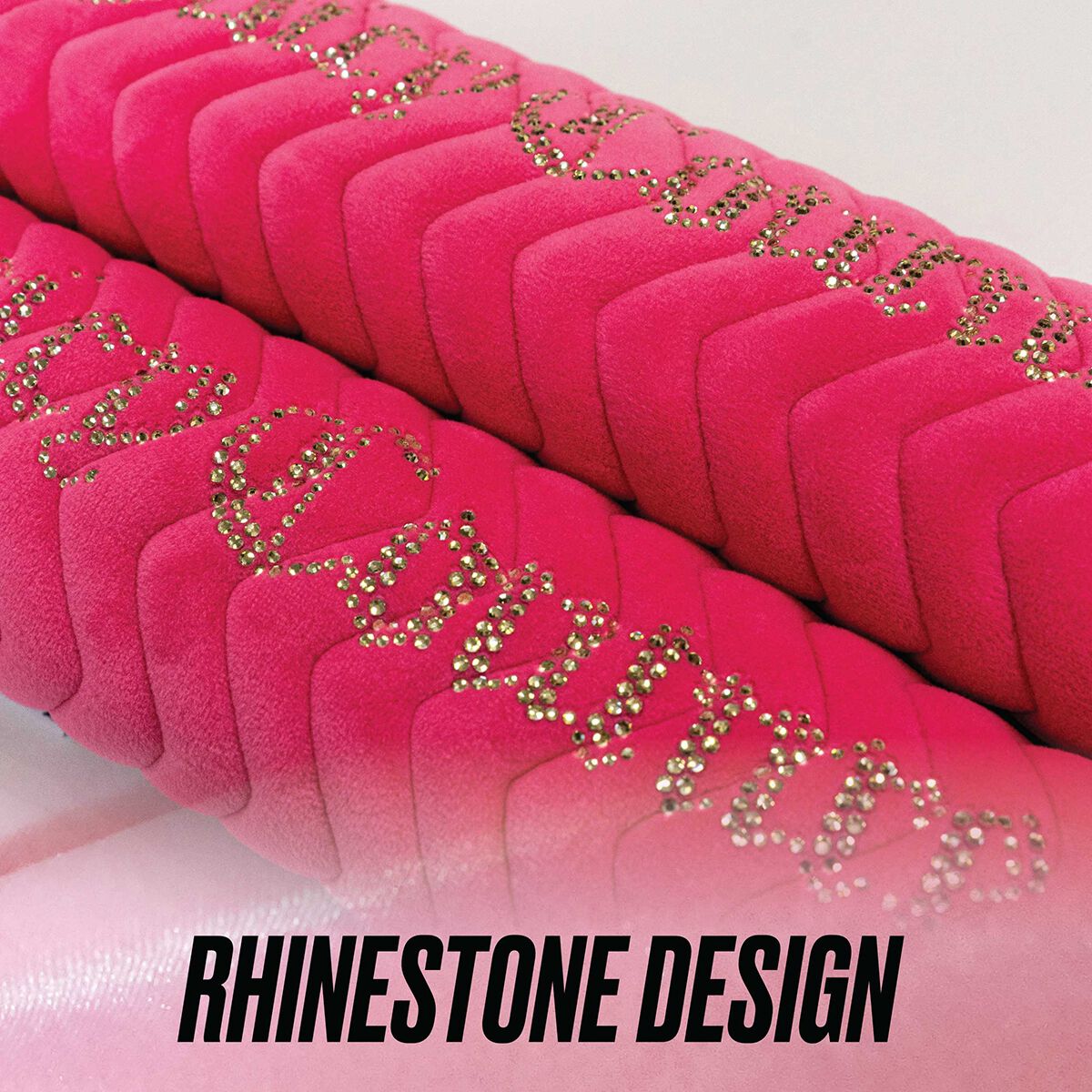 Juicy Couture Juicy Bling Steering Wheel Cover & Seat Belt Comforters Combo - Pink/Gold, , scaau_hi-res