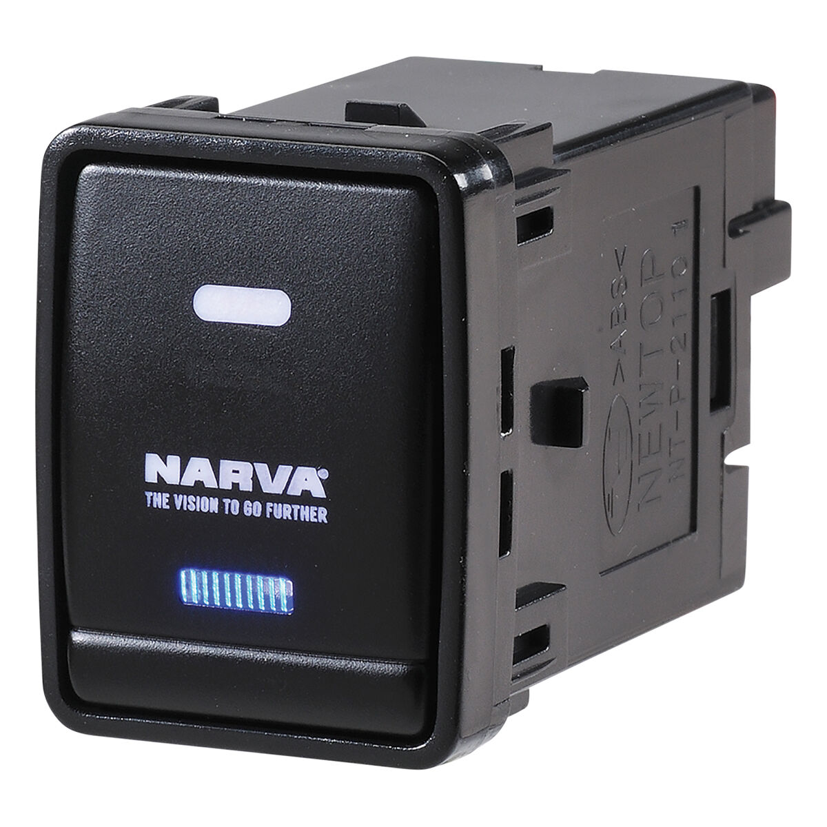 Narva OE Style Switch - Suits Nissan Pathfinder R52, Navara NP300, X-Trail T32 Series, Blank Push On/Off, Blue LED, 63384BL, , scaau_hi-res