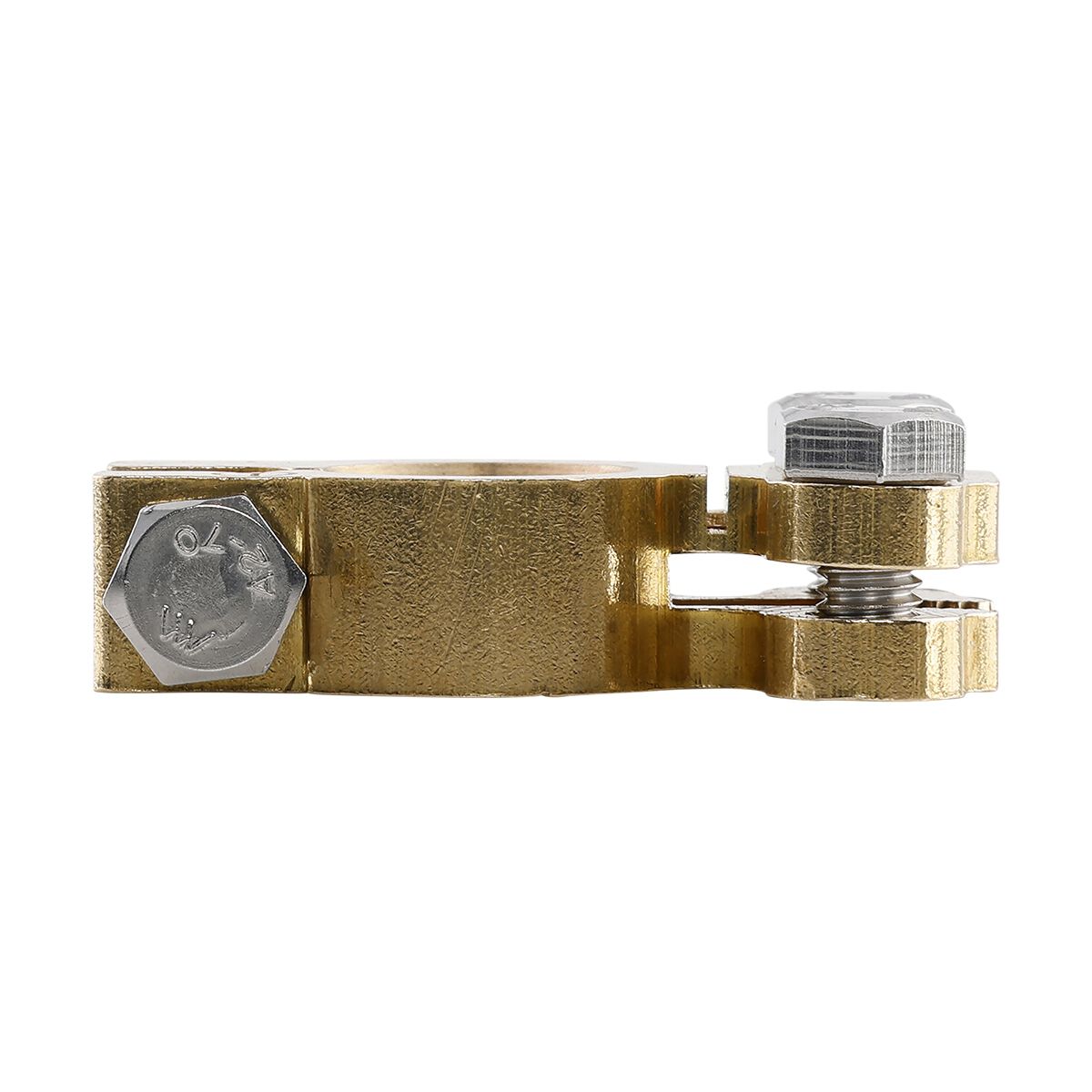 Century Battery Terminal, Forged Brass, Saddle Type - Negative, , scaau_hi-res