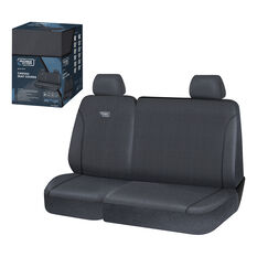 Ridge Ryder Canvas Ute Seat Covers Charcoal/Black Piping Adjustable Headrests Front (with cut out) 401SAB, , scaau_hi-res