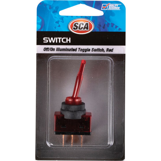SCA Illuminated Toggle Switch On/Off Red, , scaau_hi-res