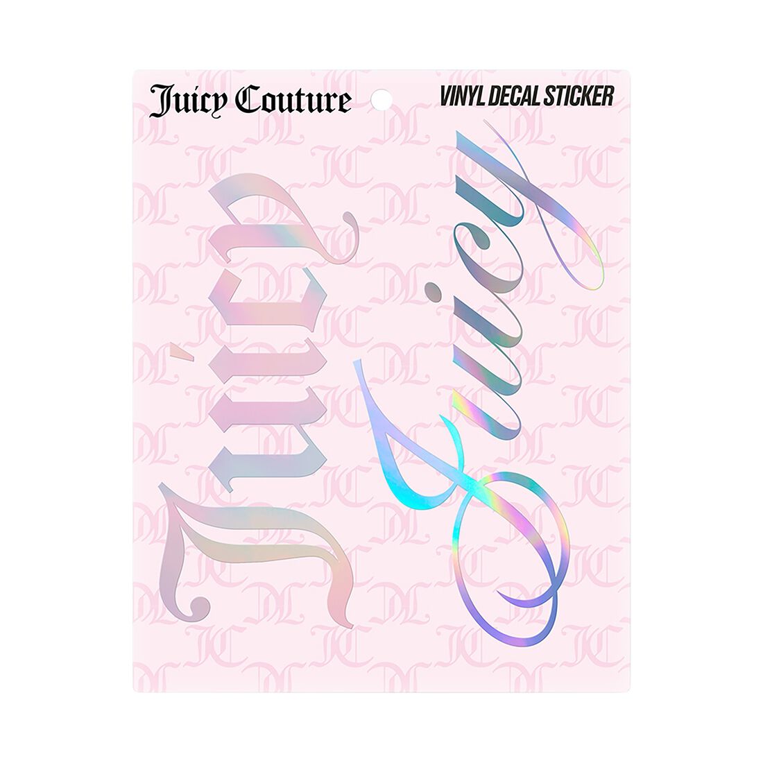 Juicy Couture 2PK Metallic Vinyl Decal Print - Pink/Silver, , scaau_hi-res