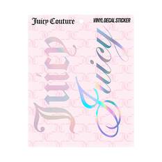 Juicy Couture 2PK Metallic Vinyl Decal Print - Pink/Silver, , scaau_hi-res