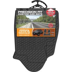 Precision Fit Custom Floor Mats - Suits Toyota Hilux SR5 Dual Cab 08/15+, Black, Set of 3, , scaau_hi-res
