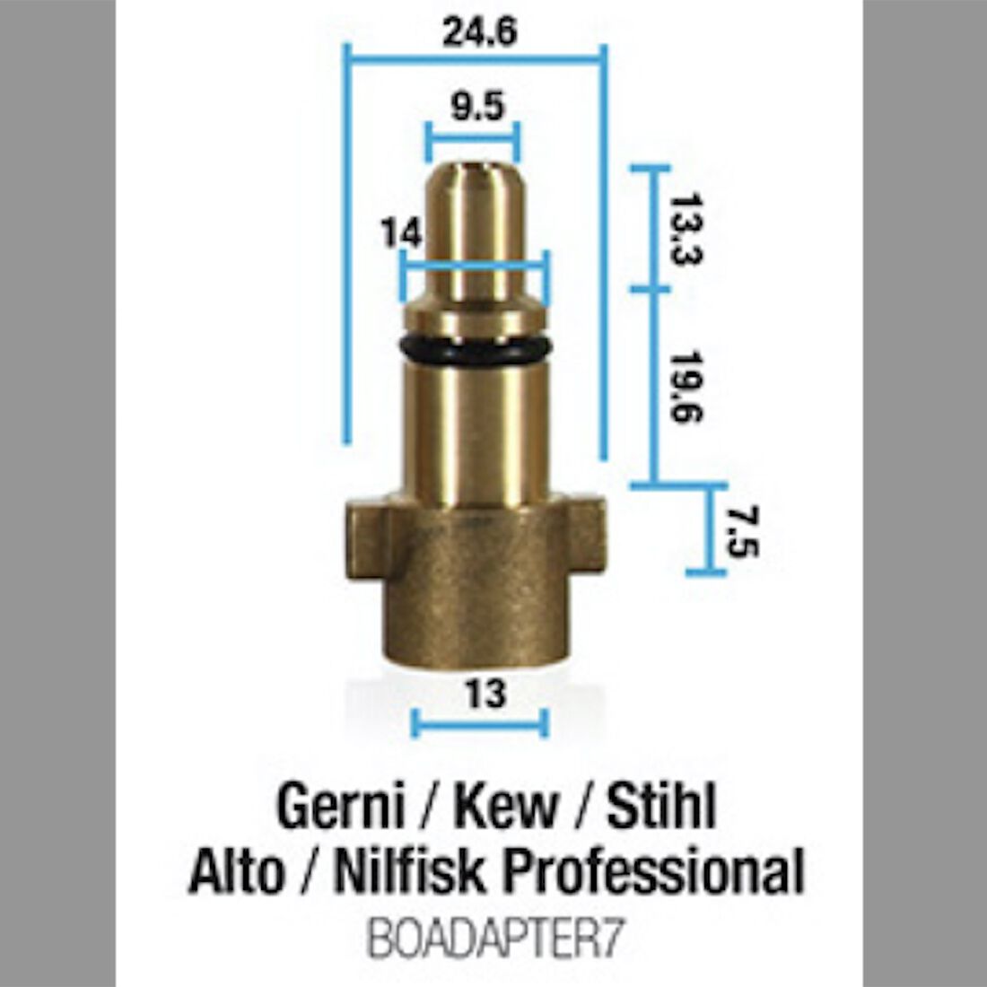 Bowden's Own Snow Cannon Adaptor - Gerni/Stihl/Alto/Nilfisk Professional, , scaau_hi-res